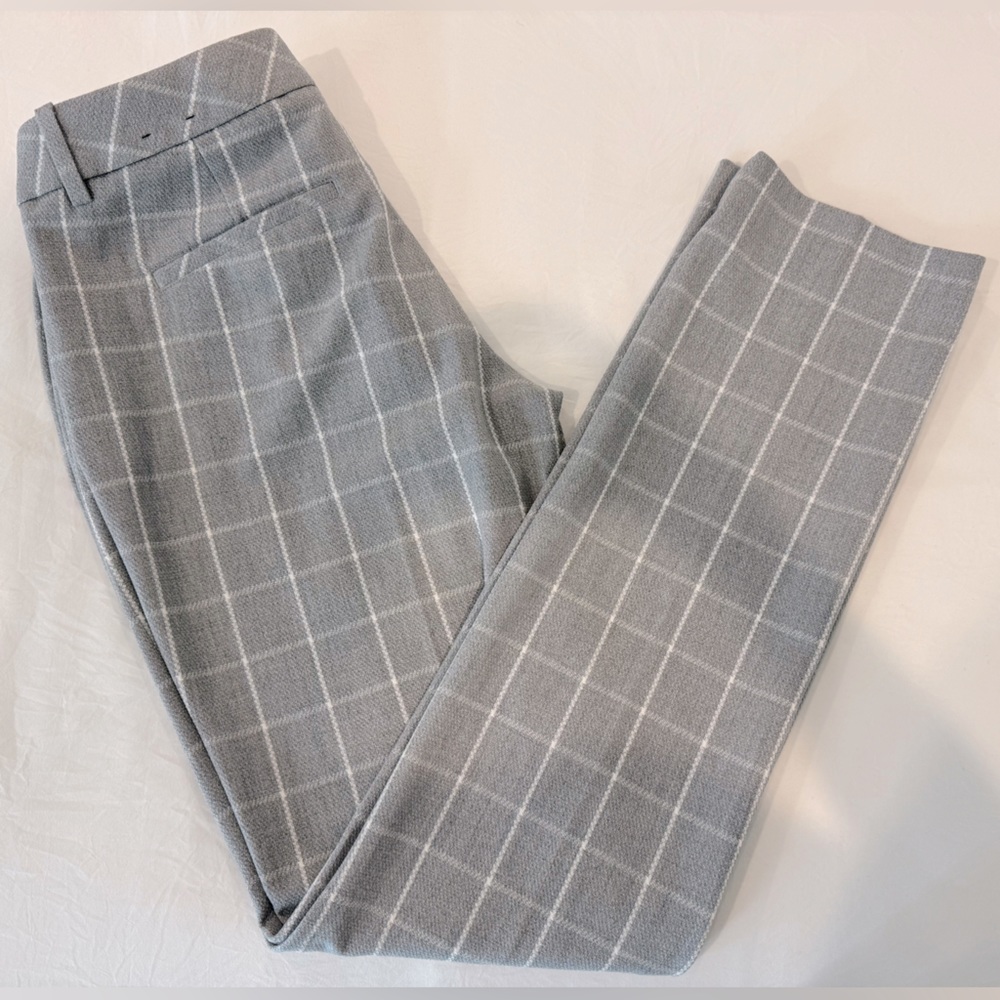 Grey and white Express Columnist dress pant